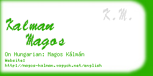 kalman magos business card