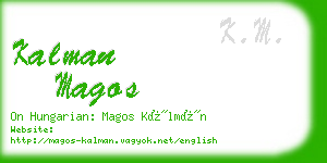 kalman magos business card